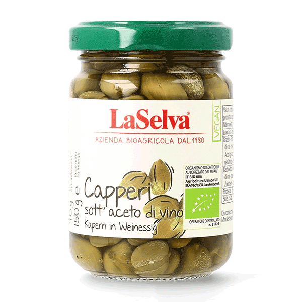 Organic capers in vinegar 150g 1 Organic capers in vinegar 150g