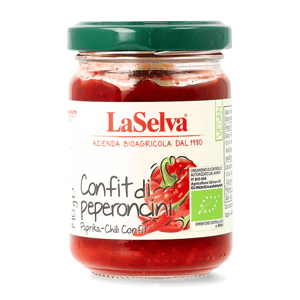 Organic chili pepper confit 140g 1 Organic chili pepper confit 140g