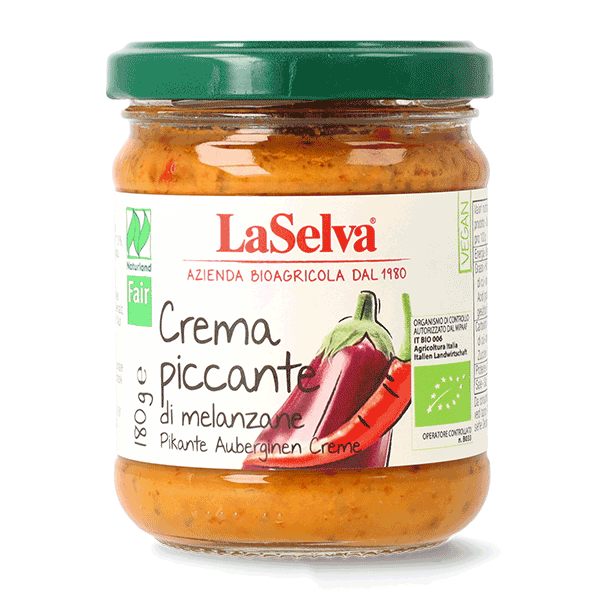 Organic spicy eggplant cream 180g 1 Organic spicy eggplant cream 180g