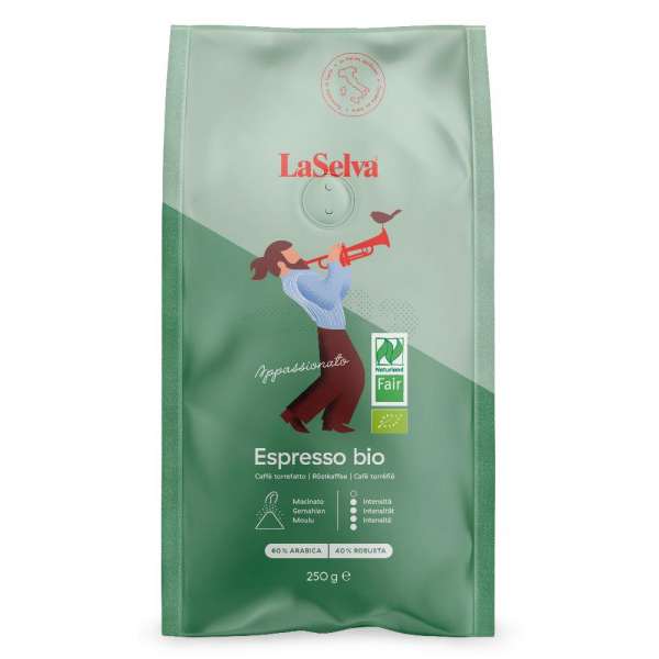 Caffè bio macinato "Appassionato" 250g 1 Espresso bio "Appassionato" macinato 250g