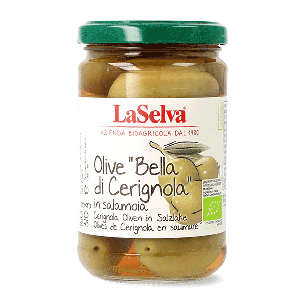 Organic "Bella di Cerignola" olives in brine 310g 1 Organic "Bella di Cerignola" olives in brine 310g