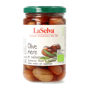 Organic black olives in brine 310g