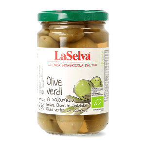 Organic green olives in brine 310g
