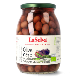 Organic black olives in brine 1kg