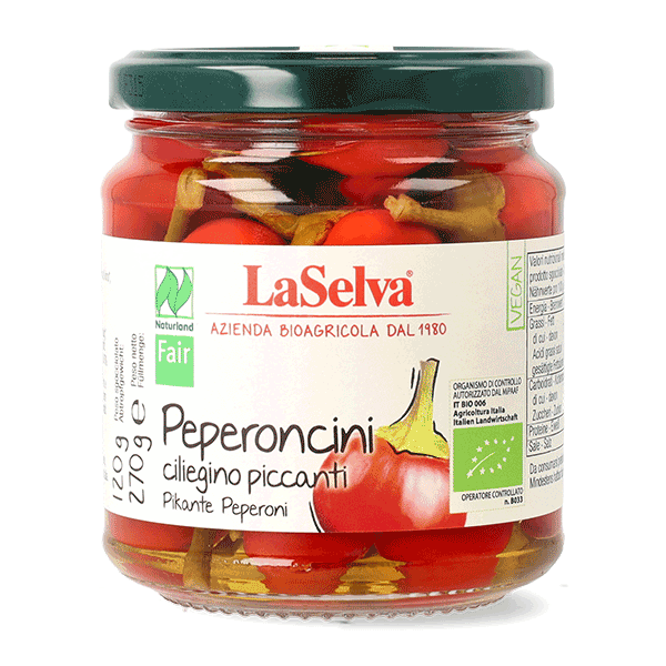 Organic pickled spicy cherry peppers 270g 1 Organic pickled spicy cherry peppers 270g