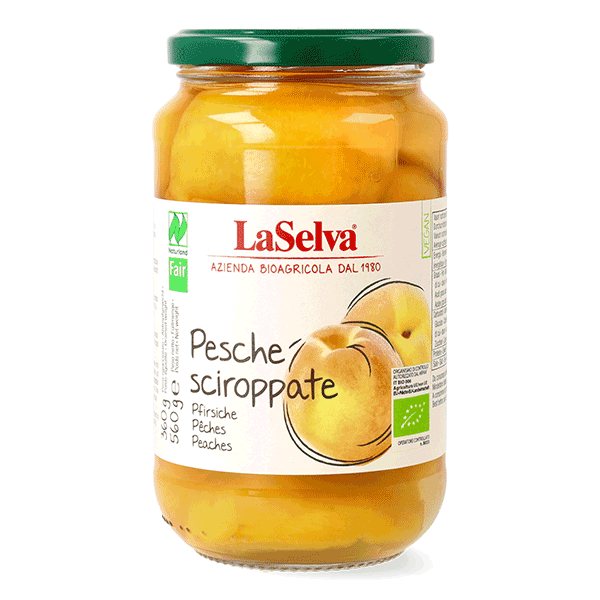 Organic peaches in syrup 560g 1 Organic peaches in syrup 560g