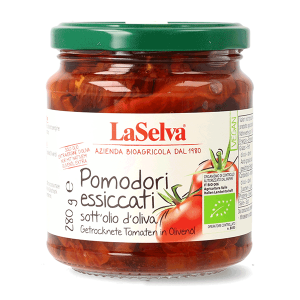 Organic dried tomatoes in olive oil 280g