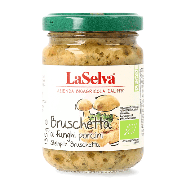 Organic Porcini mushroom sauce for bruschetta 135g 1 Organic Porcini mushroom sauce for bruschetta 135g