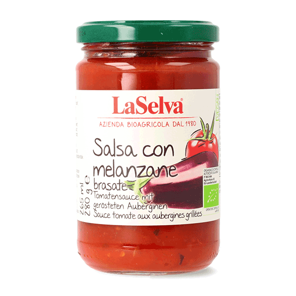 Organic sauce with eggplant 280g 1 Organic sauce with eggplant 280g