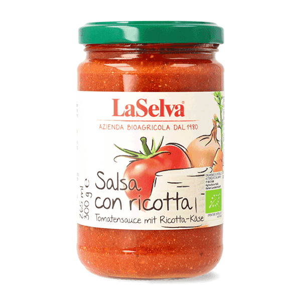 Organic tomato sauce with ricotta 300g 1 Organic tomato sauce with ricotta 300g