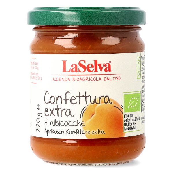 Organic apricot jam extra 220g 1 Organic apricot jam extra 220g