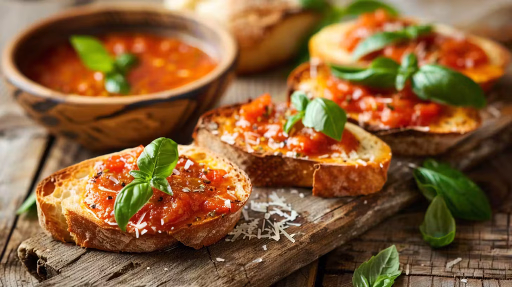 Zuppa di pomodoro con fagioli 2 erbacipollina Realistic rustic Italian horizontal photo. Rust 665b4933 f1b0 43ec 867d fe68592edc17 0